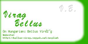 virag bellus business card